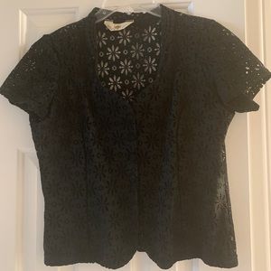 Black button down blouse